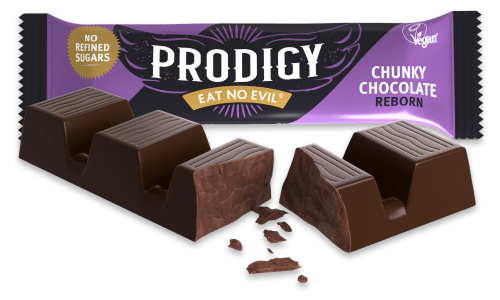 Prodigy bar chunky chocolate with wrapper