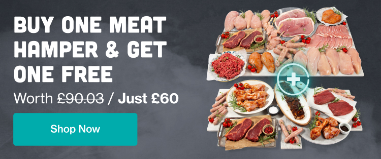 Buy one meat hamper and get one free - just £60