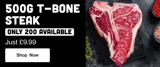 T-bone steak on a plate