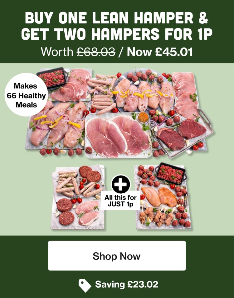 Buy one lean hamper and get two hampers for 1p - now just £45.01