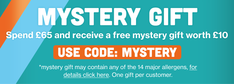 Mystery Gift - Spend £65 and get a mystery gift worth £10 - use code: MYSTERY