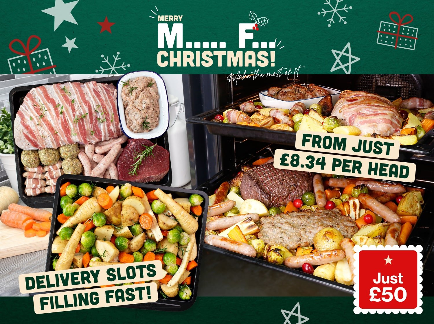 The most spectacular TWO PAN Christmas feast MuscleFood