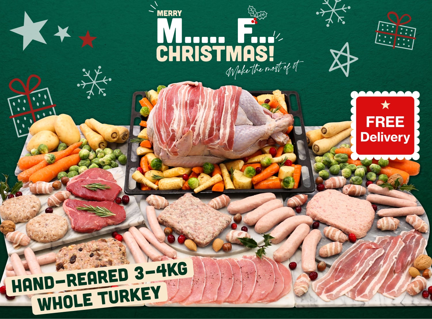 Luxury Turkey Christmas Hamper Muscle Food