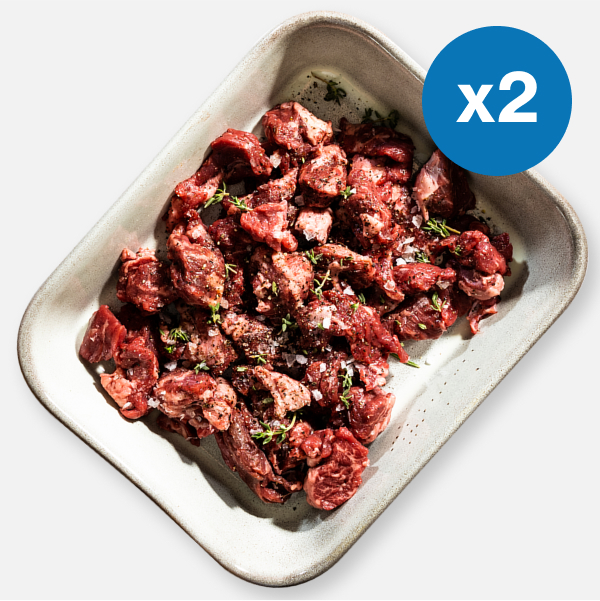 2 x Extra Lean Free Range Diced Beef - 200g