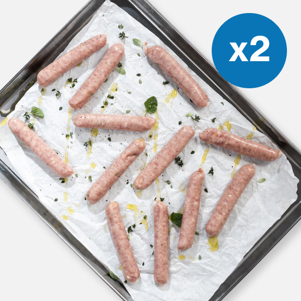 2 x Lean Pork Sausages - 12 x 33g