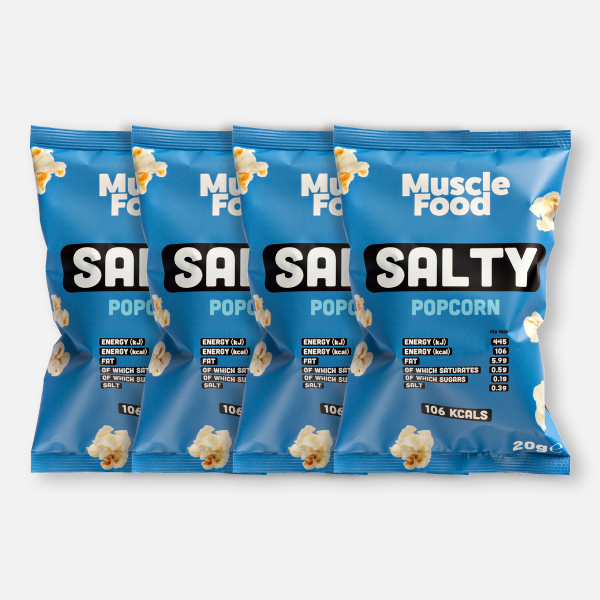 4 x MuscleFood Salty Popcorn 20g