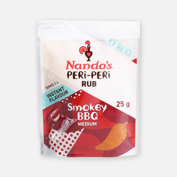 1 x 25g Nando's Smokey BBQ PERi-PERi Rub