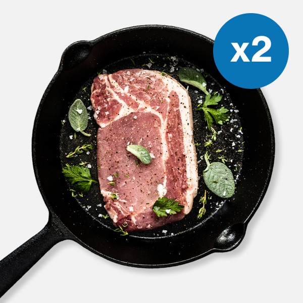 2 X  Pork Loin Steak - 100g