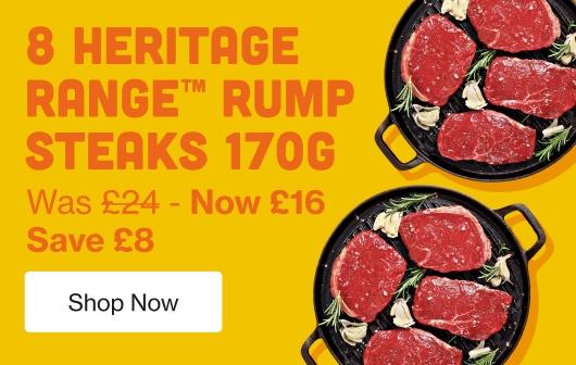Heritage Rump Steak Deal 8 x 170g Heritage Rump