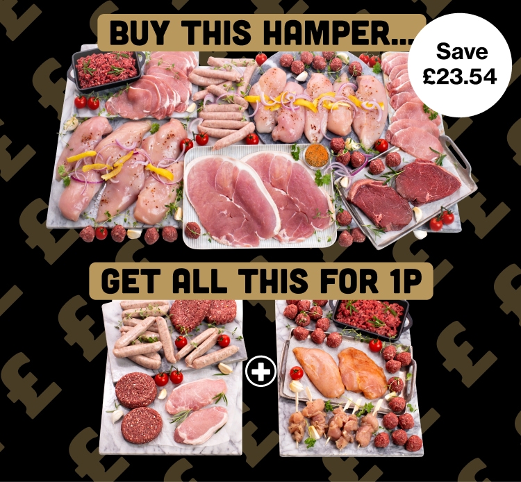 Buy one hamper and get two hampers for just a penny