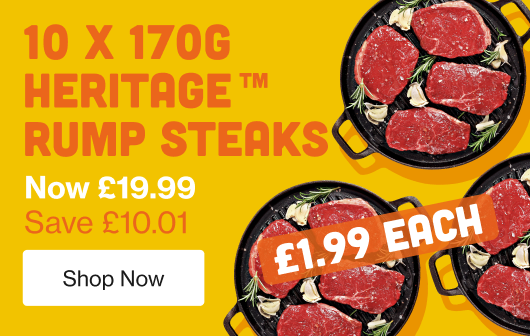 Heritage Rump Steaks 10 * 170g just £19.99